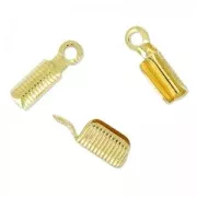 Chiudicordoncino tondo mm. 2 dorato x15