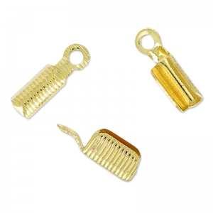 Chiudicordoncino tondo mm. 2 dorato x15
