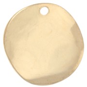 Zecchini rotondi ondulati da 12 mm - Dorati con oro fino x5