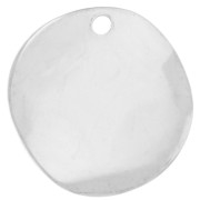 Zecchini rotondi ondulati da 12 mm - Placcatura in argento fino x5