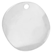 Zecchini rotondi ondulati da 12 mm - Placcatura in argento fino x5