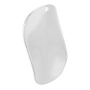 Pendente rotondo ondulato da 21 mm - Placcato in argento fino x1