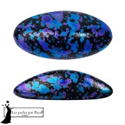 Athos 3D di Puca® - cabochon ovale in vetro 20x10 mm - Enamel Blue x1