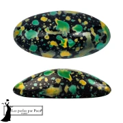 Athos 3D di Puca® - cabochon ovale in vetro 20x10 mm - Enamel Green x1