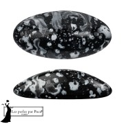Athos 3D di Puca® - cabochon ovale in vetro 20x10 mm - Enamel Grey x1
