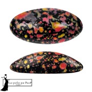 Athos 3D di Puca® - cabochon ovale in vetro 20x10 mm - Smalto arancione x1
