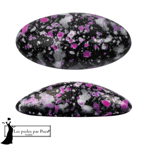 Athos 3D by Puca® cabochon ovale in vetro 20x10 mm - Enamel Pink x1