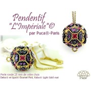 Perla in vetro Delos® di Puca® 6x11 mm - Enamel Pink x10 g