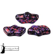 Jet - Perla in vetro Delos® di Puca® 6x11 mm - Smalto viola e rosso x10 g Perla in vetro Delos® di Puca® 6x11 mm - Smalto viola e rosso x10 g