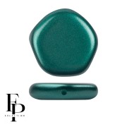 Perla di vetro pentagonale 15x15 mm Il poligono carino - Smeraldo pastello x4