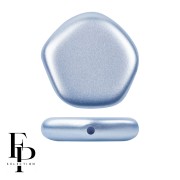 Perla di vetro pentagonale 15x15 mm Il poligono carino - Zaffiro chiaro pastello x4