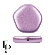 Perla di vetro pentagonale 15x15 mm Il Poligono Carino - Pastello Lila x4