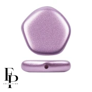 Perla di vetro pentagonale 15x15 mm Il Poligono Carino - Pastello Lila x4