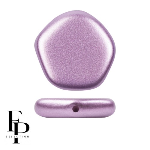 Perla di vetro pentagonale 15x15 mm Il Poligono Carino - Pastello Lila x4