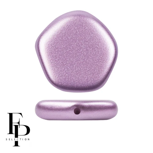 Perla di vetro pentagonale 15x15 mm Il Poligono Carino - Pastello Lila x4