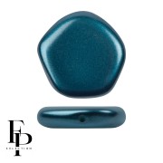 Perla di vetro pentagonale 15x15 mm The Cute Polygon - Pastel Petrol x4