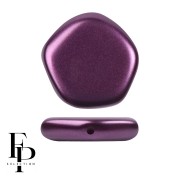 Opaque White - Perla di vetro pentagonale 15x15 mm The Cute Polygon - Pastel Bordeaux x4 Perla di vetro pentagonale 15x15 mm The Cute Polygon - Pastel Bordeaux x4