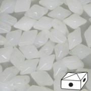 Diamonduo 2-hole mm.5x8 White Alabaster x10g|raw }}