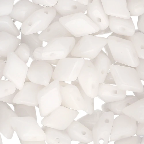 Diamonduo 2-hole mm.5x8 White Alabaster x10g