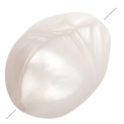 Perle acriliche irregolari 19x14,5 mm - Bianco perlato x4