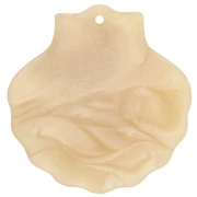 Pendente a conchiglia in acrilico 41x40 mm - Beige perlato x1