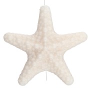 Perla a stella marina strutturata 31x33 mm in acrilico - Crema x1