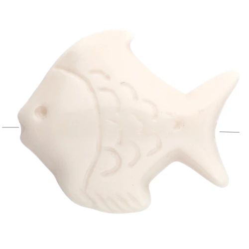 Perla di pesce acrilica 25x30 mm - Crema x1