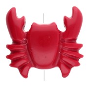 Perla acrilica Crab 26x28 mm - Rosso x1