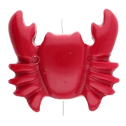 Perla acrilica Crab 26x28 mm - Rosso x1