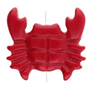 Perla acrilica Crab 26x28 mm - Rosso x1