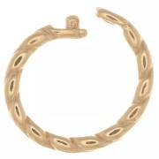 Regalo - Anello di chiusura ovale a effetto intrecciato 8,5x7x1,7 mm placcato oro 3 micron x1