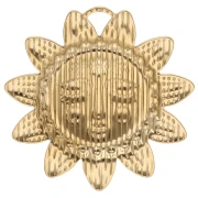 Pendente a forma di sole 30x29,5 mm - motivo del viso - Acciaio inossidabile 304 Dorato x1