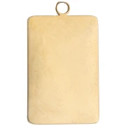 Pendente a forma di carta da gioco 21x13 mm - Asso di cuori in resina epossidica - Acciaio inossidabile 304 Dorato - Rosso