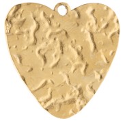 Pendente a forma di cuore 17,5x18 mm con cabochon e strass - Acciaio inossidabile 304 Dorato - Bianco - Verde