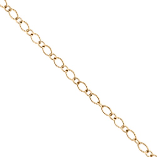 Catena a maglie fantasiate alternate da 6,4 mm - Acciaio inossidabile 304 Dorato x 1 m