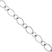 Catena a maglie fantasiate alternate da 6,3 mm - Acciaio inossidabile 304 x 1 m