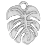 Ciondolo a forma di foglia di monstera 17x14 mm - Acciaio inossidabile 316 x1