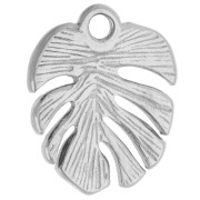 Ciondolo a forma di foglia di monstera 17x14 mm - Acciaio inossidabile 316 x1