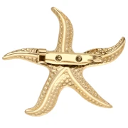 Spilla a forma di stella marina 49x45 mm - Acciaio inossidabile 304 Dorato x1