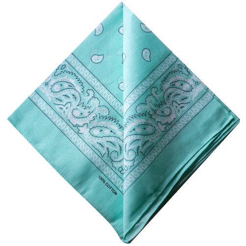Bandana 100% cotone - Cashmere - Menta x1