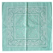 Bandana 100% cotone - Cashmere - Menta x1
