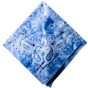Azul - Bandana 100% cotone - motivo cachemire - effetto sfumato - Blu x1 Bandana 100% cotone - motivo cachemire - effetto sfumato - Blu x1