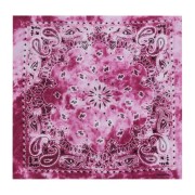 Bandana 100% cotone - motivo cachemire - effetto sfumato - Fucsia x1