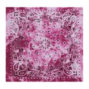 Bandana 100% cotone - motivo cachemire - effetto sfumato - Fucsia x1