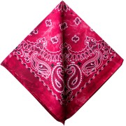 Bandana 100% cotone - motivo cashmere - effetto sbiadito - Rosso x1