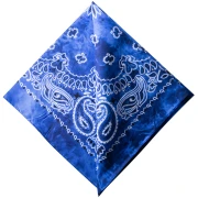Bandana 100% cotone - motivo Cashmere - effetto sbiadito - Royal Blue x1