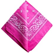 Bandana 100% cotone - Cashmere - Rosa fluo x1