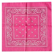 Bandana 100% cotone - Cashmere - Rosa fluo x1