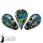 Crystal - Perla in vetro Amos® di Puca® 5x8 mm - Enamel Blue Yellow x10 g Perla in vetro Amos® di Puca® 5x8 mm - Enamel Blue Yellow x10 g