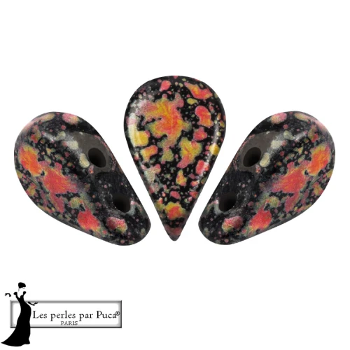 Perla in vetro Amos® di Puca® 5x8 mm - Smalto arancione x10 g